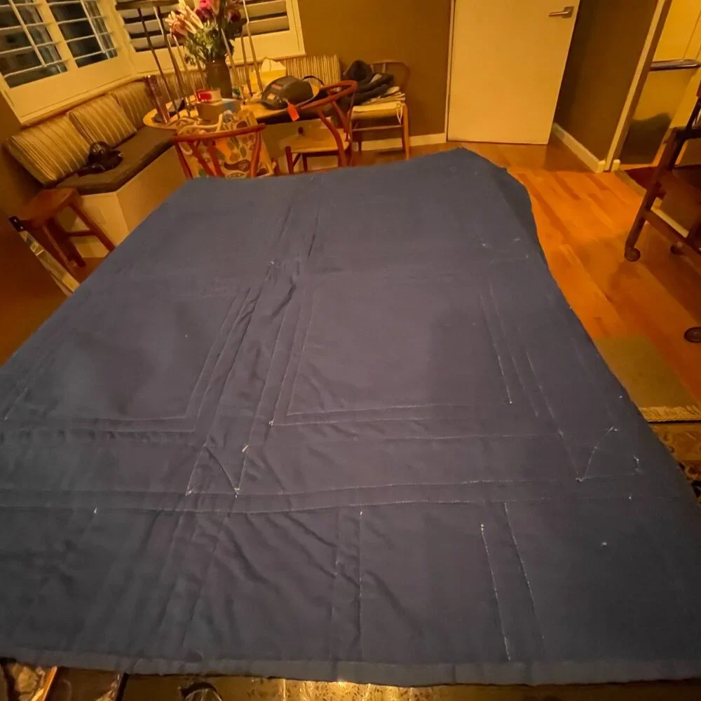 Folk Art Handmade Geometric Design Quilt